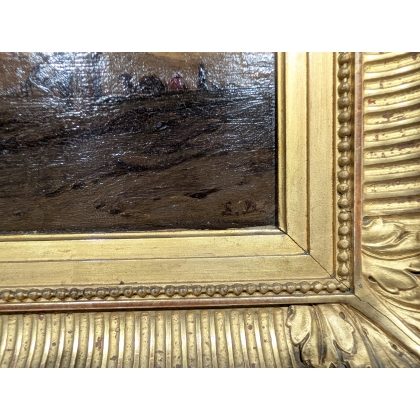 Painting entitled ‘Around Cairo’, signed E.D.