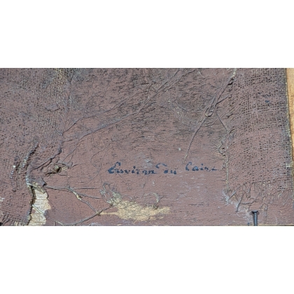 Painting entitled ‘Around Cairo’, signed E.D.