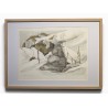 Engraving entitled ‘Alpine Ptarmigans in Winter’, signed COSANDEY