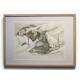 Gravure "Lagopèdes alpins l'hiver" signée COSANDEY