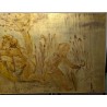 Painted door lintel with gold leaf