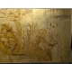 Dessus de porte à la feuille d'or peint