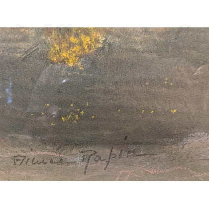 Pastel "Corbeille d'or et d'argent" signé RAPIN