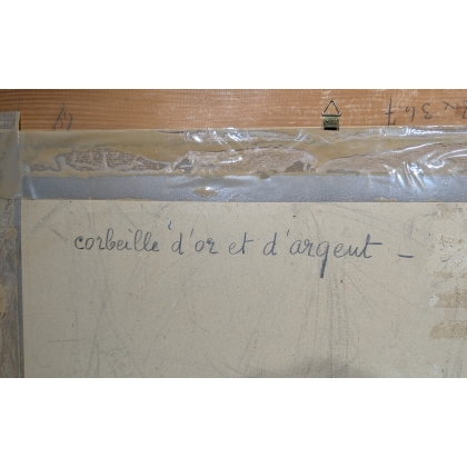 Pastel "Corbeille d'or et d'argent" signé RAPIN