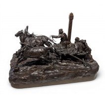 Bronze "The Tsarskoe Mile Post" signé GRACHEV