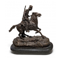 Bronze "Cavalier du 28ème régiment" signé GRACHEV