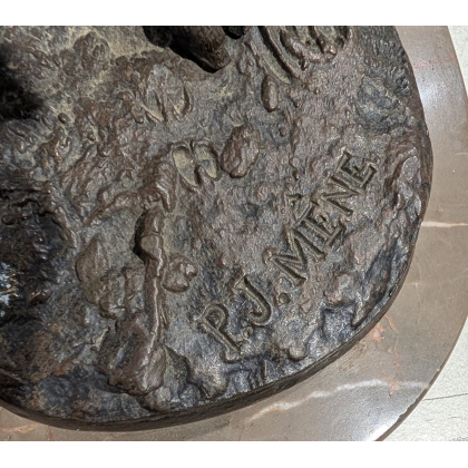 Bronze \"Bouc\" signé P.J. MÊNE