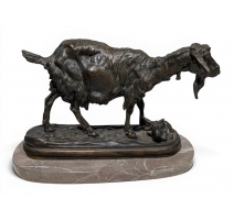 Bronze "Chèvre et son chevreau" signé FRÉMIET