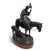 Bronze "Fileuse à cheval" signé WOLFF