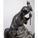 Bronze "Fileuse à cheval" signé WOLFF