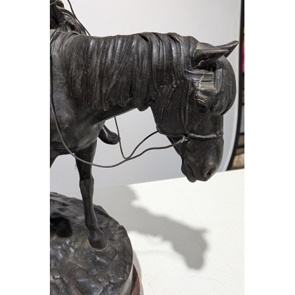 Bronze "Fileuse à cheval" signé WOLFF