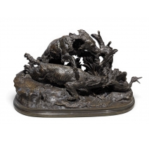 Bronze "La Chasse aux canards" signé P.J. MÊNE