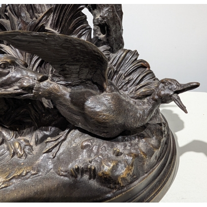 Bronze "La Chasse aux canards" signé P.J. MÊNE
