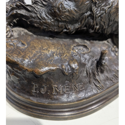 Bronze "La Chasse aux canards" signé P.J. MÊNE