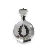Bouteille \"Laurier\" en verre et étain