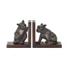 Paire de serre-livres Chien et Chat