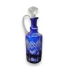Carafe en cristal taillé, coloris bleu