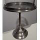 Cloche présentoir, pied en métal argenté