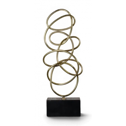 Sculpture contemporaine en laiton doré
