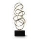 Sculpture contemporaine en laiton doré