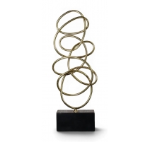 Sculpture contemporaine en laiton doré