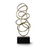 Sculpture contemporaine en laiton doré