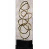 Sculpture contemporaine en laiton doré