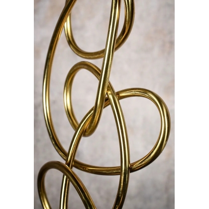 Sculpture contemporaine en laiton doré