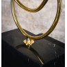 Sculpture contemporaine en laiton doré