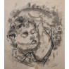 Dessin à l'encre "Bacchus" signé ERNI
