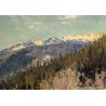 Tableau \"Jura sous la neige\" signé MAFLI