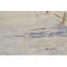 Tableau \"Jura sous la neige\" signé MAFLI