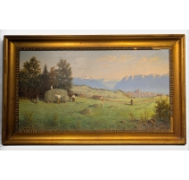Tableau "Les hauts de Lausanne" signé MARGAIRAZ