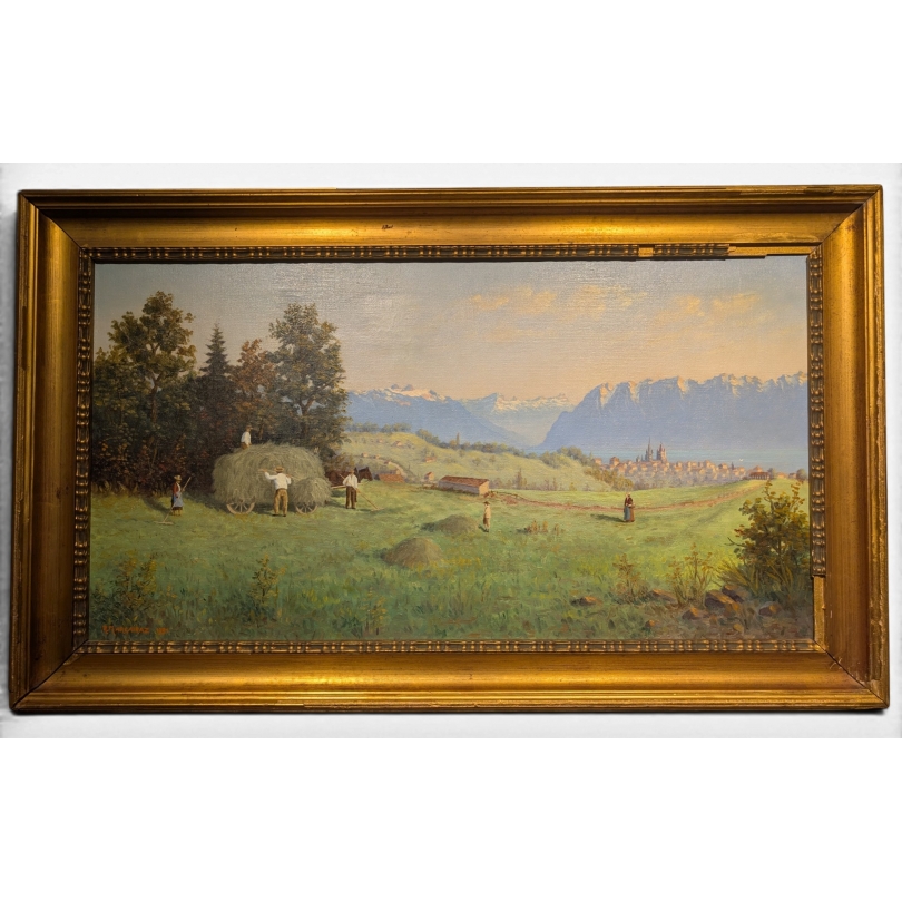 Tableau "Les hauts de Lausanne" signé MARGAIRAZ