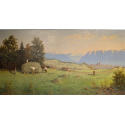Painting entitled "Les hauts de Lausanne" by MARGAIRAZ