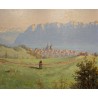 Painting entitled "Les hauts de Lausanne" by MARGAIRAZ