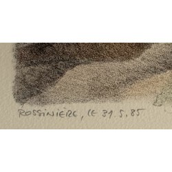 Gravure "Renardeau" signée COSANDEY