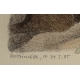 Gravure "Renardeau" signée COSANDEY
