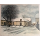 Gravure "Paysage de neige" signée DEPERTHES