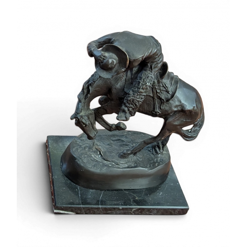 Bronze \"The Rattlesnake\" d\'après REMINGTON