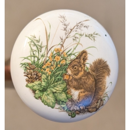 Porcelain-handled walking stick, ‘Squirrel’