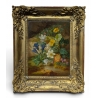 Tableau "Fleurs" signé J SCHUSTER 1875