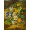 Tableau \"Fleurs\" signé J SCHUSTER 1875