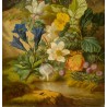 Tableau \"Fleurs\" signé J SCHUSTER 1875