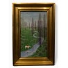 Tableau \"Cheval et rivière\" signé J BENOIT 71