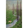 Tableau \"Cheval et rivière\" signé J BENOIT 71