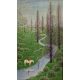 Tableau "Cheval et rivière" signé J BENOIT 71