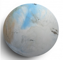 Tableau rond "Sans titre" signé E MIAULT 2015