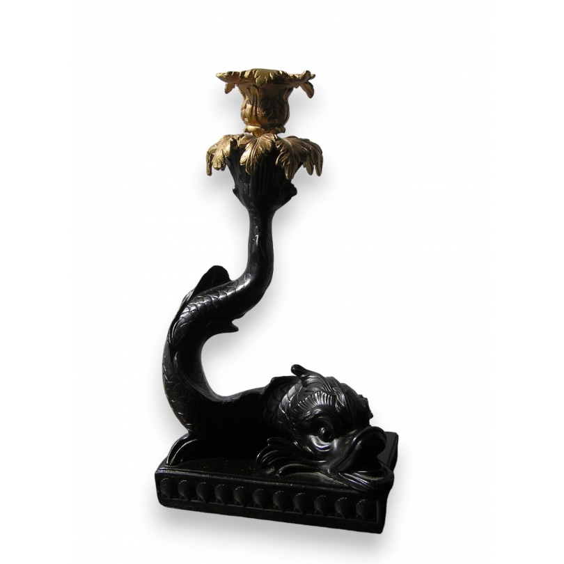Bronze and resin candle holder at  Moinat SA  - Antiques and home décor