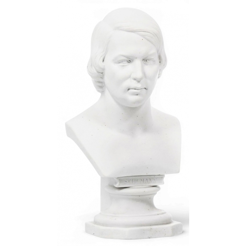Buste \"Schumann\" en porcelaine biscuit